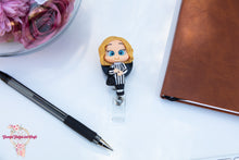 Load image into Gallery viewer, OOAK Up A Creek Clay Character Badge Reels
