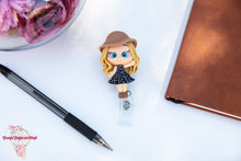 Load image into Gallery viewer, OOAK Up A Creek Clay Character Badge Reels
