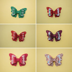 Assorted Christmas Butterfly 3.5 inch